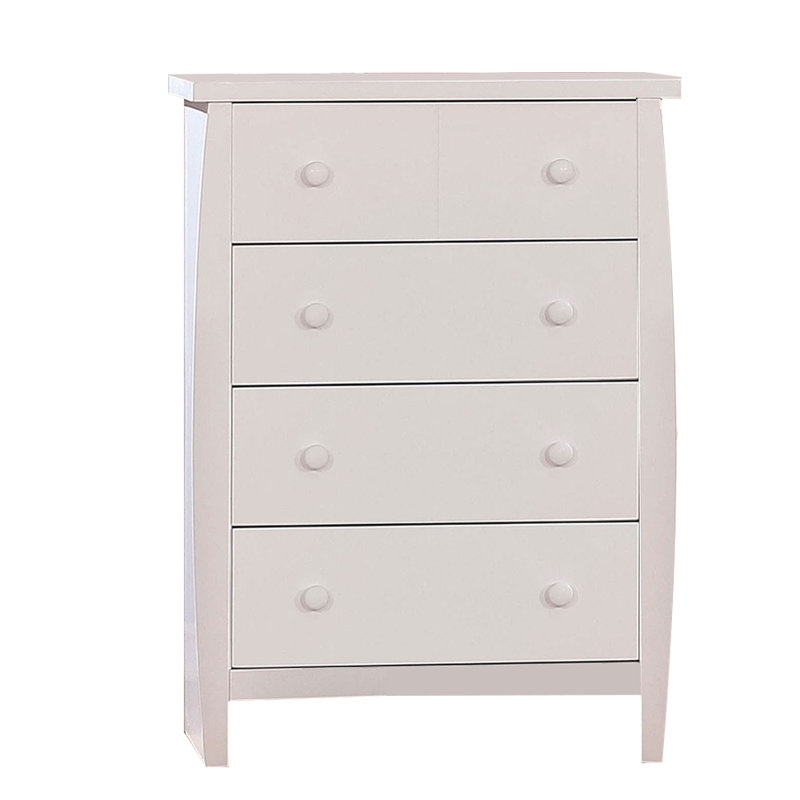 Commode 4 tiroirs Aras, Blanc