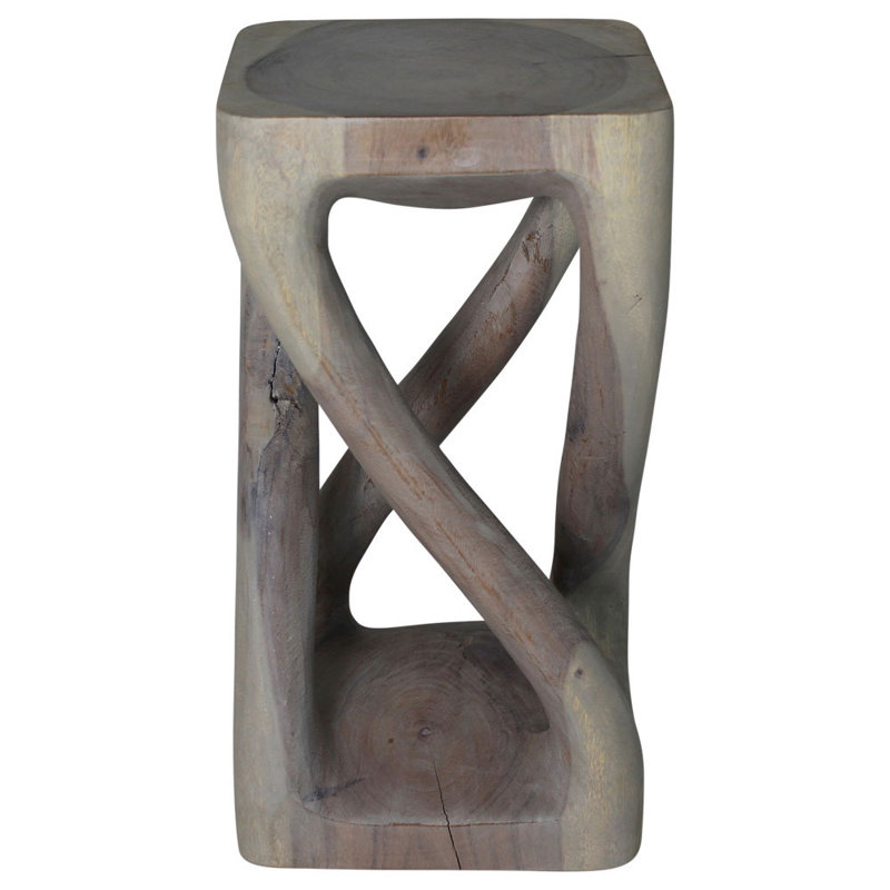 Calaysia End Table, White, 22" H x 12" W x 12" D