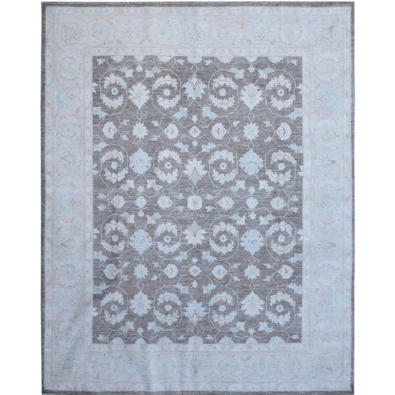  tapis Bleu / Gris Noué à La Main