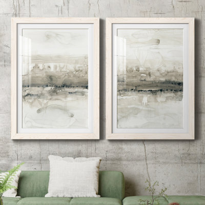 «Gray On The Horizon», reproduction d'art encadrée - prête à être accrochée