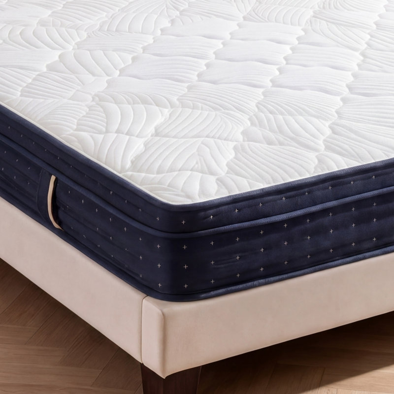 Medium Firm Mattress 12 Inch- Hybrid Mattresses In A Box With Individual Pocket Spring For Motion-Isolation & Pain, Queen