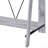 Writing Desk, Antique White & Black with Upper Shelf-768452776