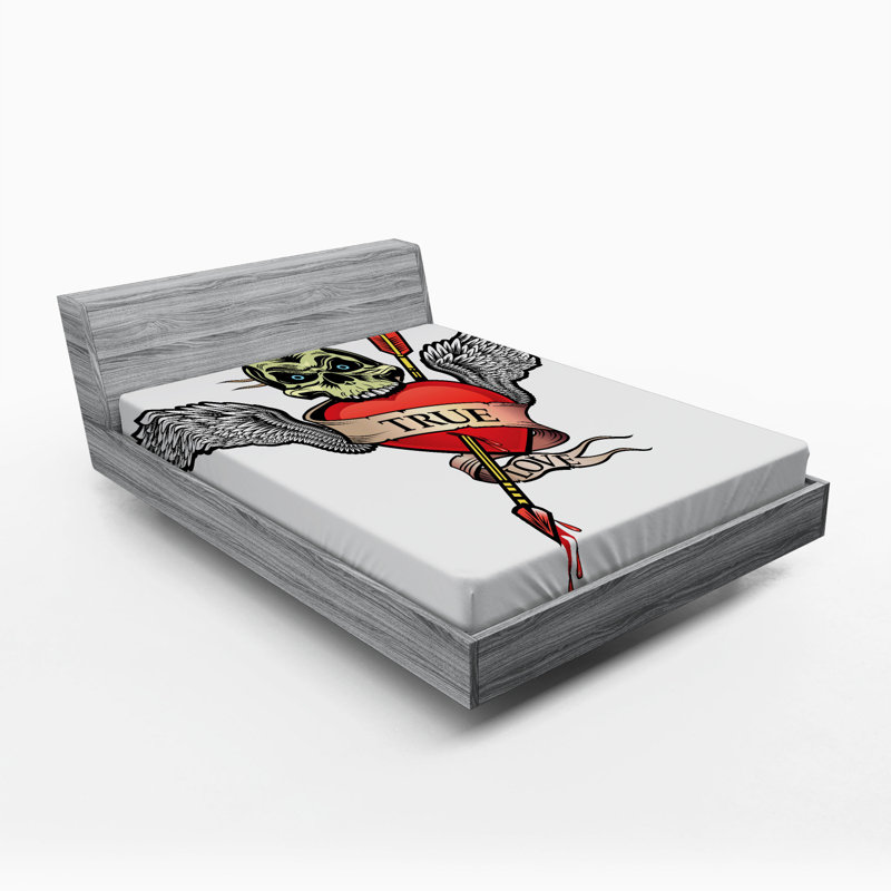 Tattoo Microfiber Fitted Sheet, Full/Double Fitted Sheet
