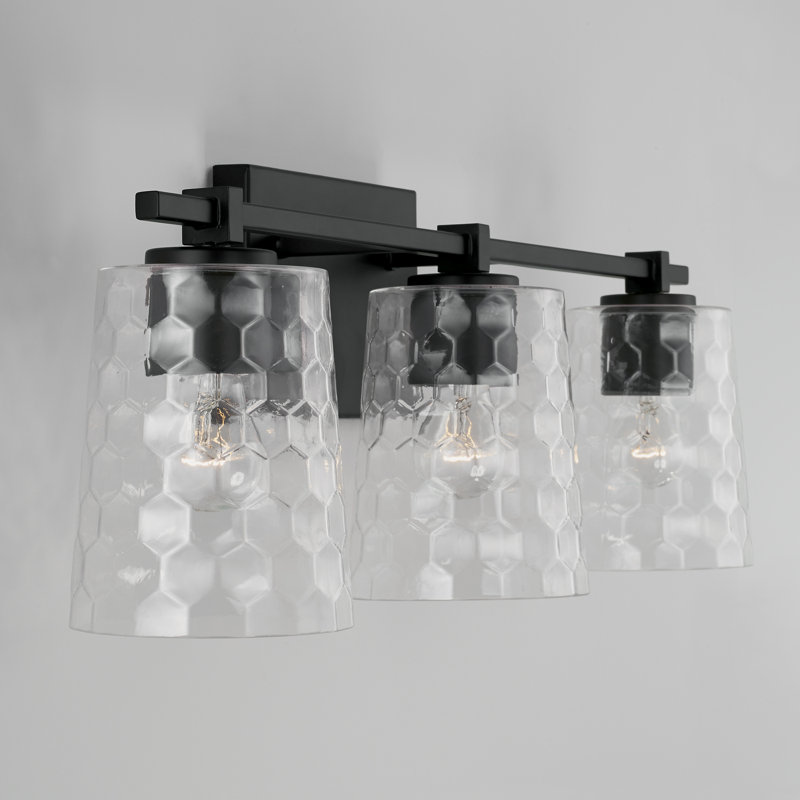 Burke 3 - Light Dimmable Vanity Light, Matte Black