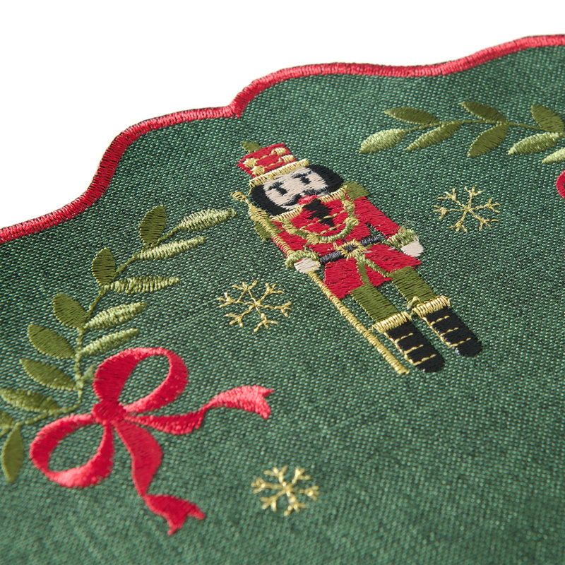 Villeroy & Boch Nutcracker Noel Round Placemats, Set of 4, Green - 15"W x 15"L