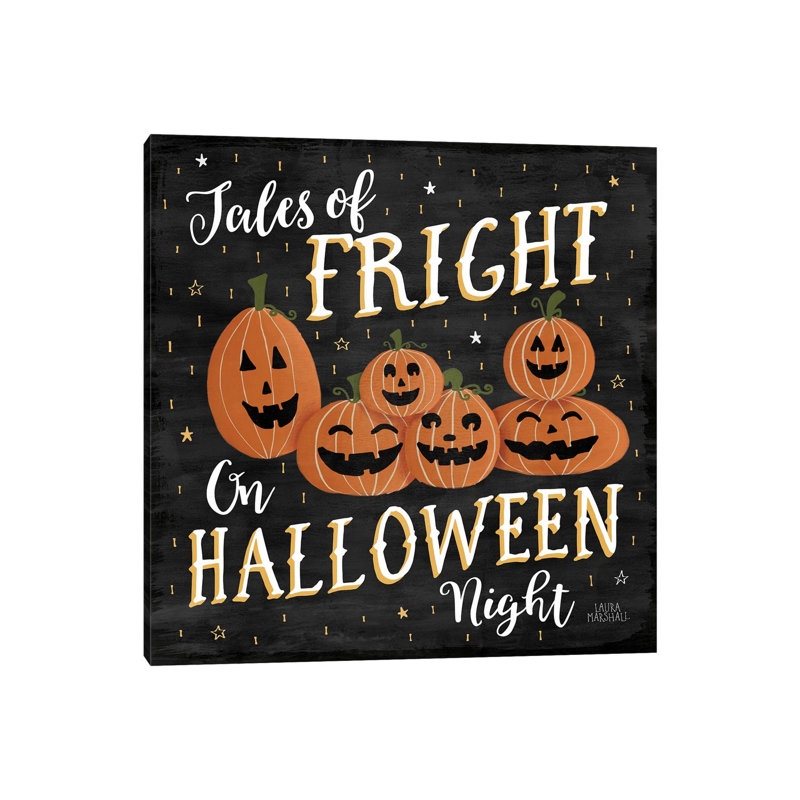 Haunted Halloween VII by Laura Marshall - Wrapped Canvas Painting, 30.48 cm H x 30.48 cm W