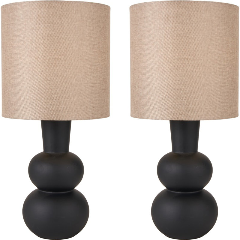 Rivoli Ceramic Table Lamp, Black