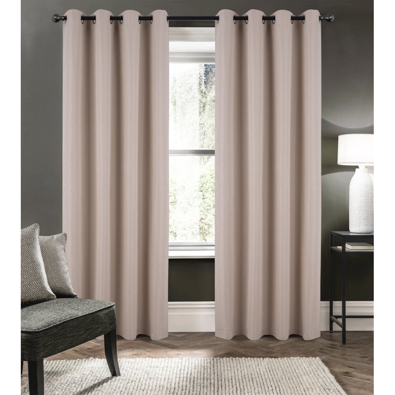 Blackout Curtain Single Panel, Beige