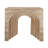 Modern Arched Sculptural Console Table, 32.3X14.2X29.9", Beige Faux Travertine Finish | Gift Idea