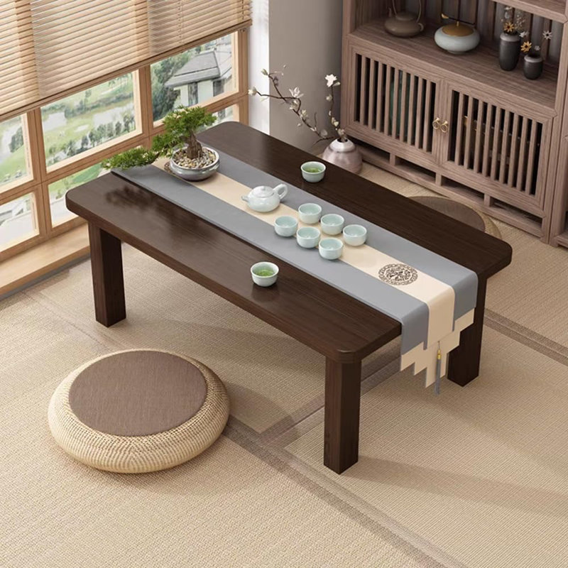 Table basse japonaise à plancher bas Tables pliantes en bois
