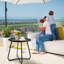 Table d'appoint ronde en métal pour patio-50698566