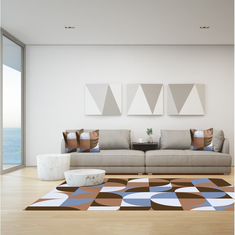 Gahl Geometric Area Rug, Rectangle 140 x 200cm