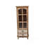 Armoire de rangement en bois avec porte découpée décorative et 2 tiroirs-1803325484