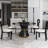 6 Seat Modern Round Sintered Stone Dining Table With Rotating Tray,modern Key-shaped Dining Chairs-1766962161