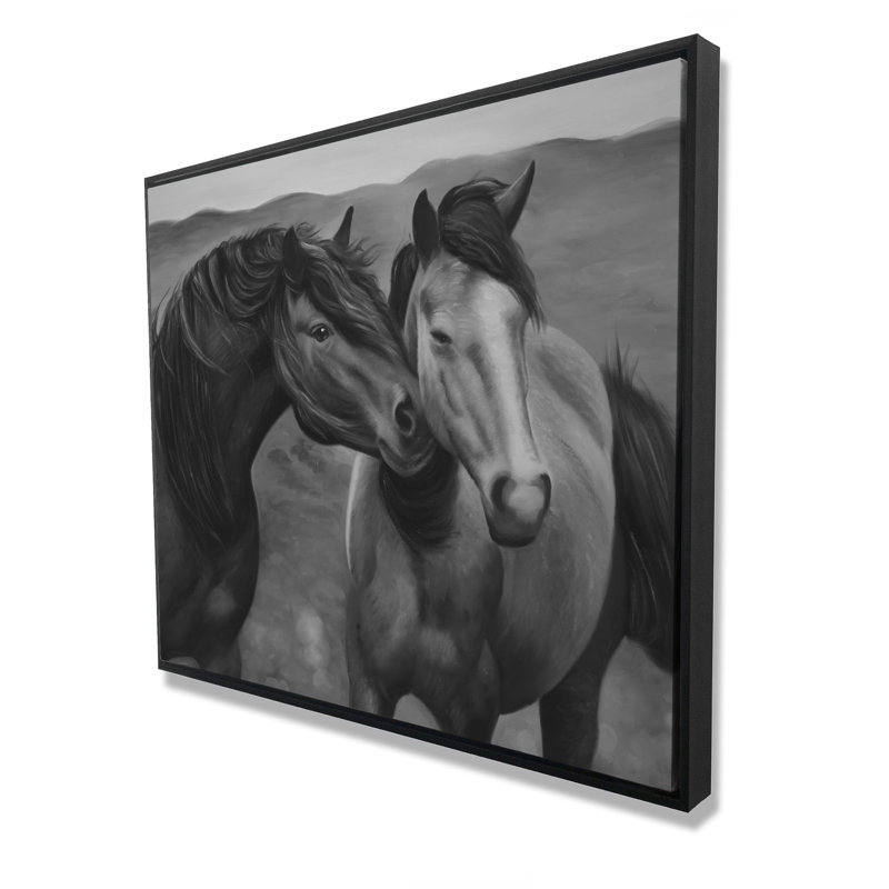 Tendresse - Toile encadrée pour chevaux, H 49,25 po x l 61,25 po