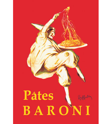 Affiche rétro assiettes baroni sur toile tendue