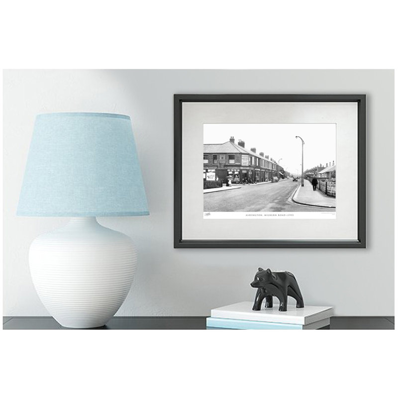 Ashington, Milburn Road C1955 - Single Picture Frame Print, 45cm H x 60cm W x 2.3cm D