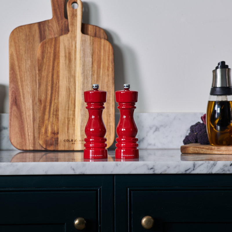 Cole & Mason London Chocolate Wood Salt & Pepper Mill Set 7", 7.1" H x 2.3" W x 2.3" D, Chocolate