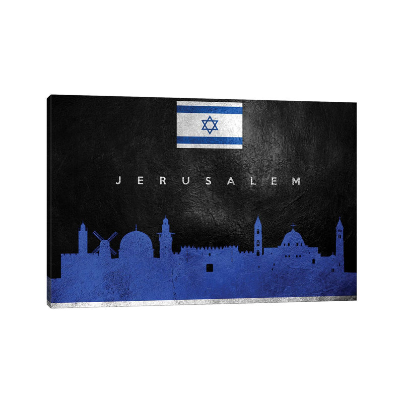 «Skyline de Jérusalem, Israël» par Adrian Baldovino, impression sur toile tendue, H 18 po x l 26 po x P 1,5 po