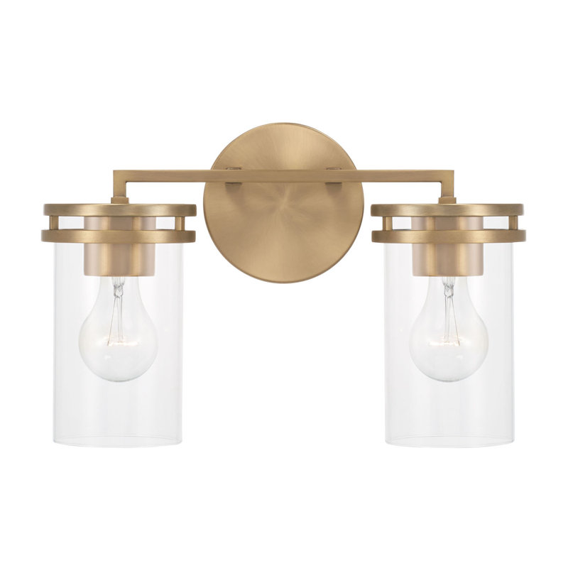 Éclairage pour meuble-lavabo à intensité variable à 2 lumières, Or