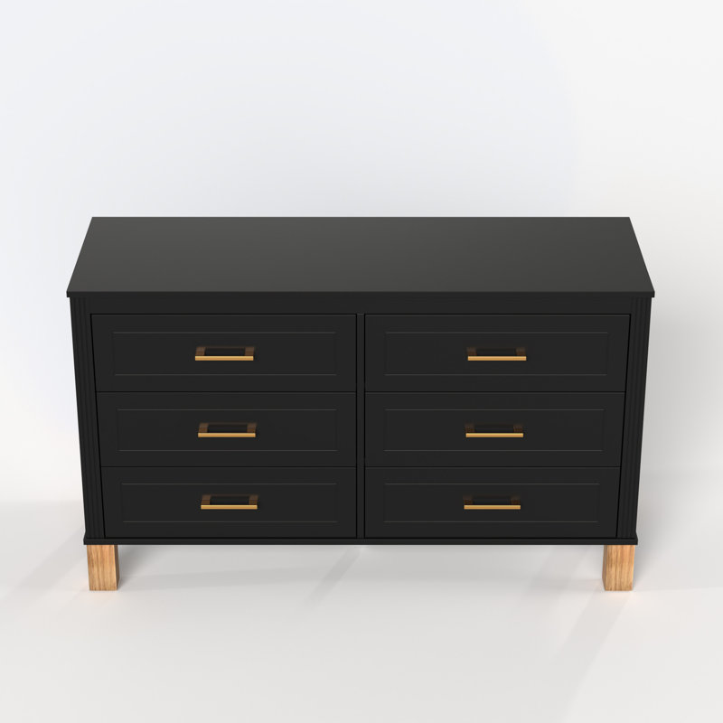 Commode double 6 tiroirs, Bois