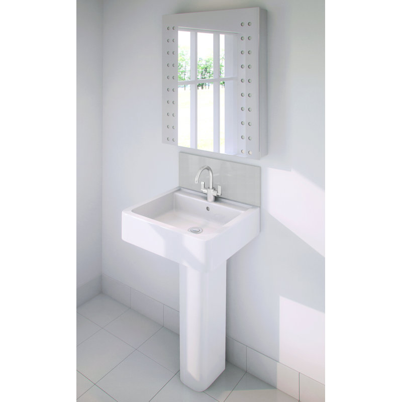 90cm W x 20cm L Glass Peel and Stick Panel, Greygoose