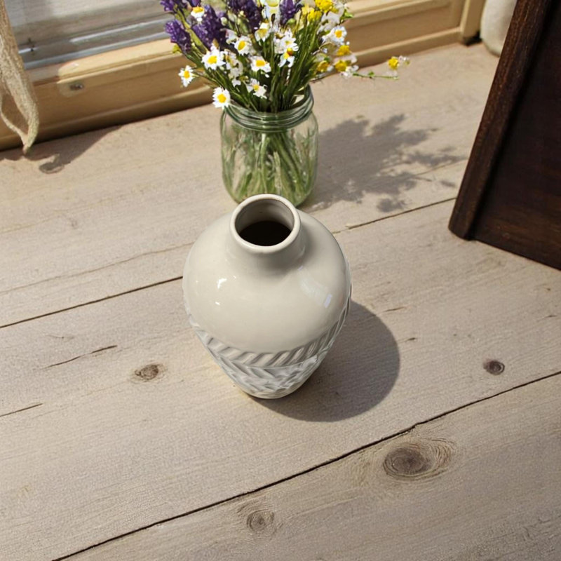 Stoneware Patterned Vase