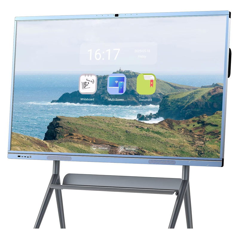Tableau blanc interactif JYXCN 65 po avec écran tactile tactile 4K pour la salle de classe, le bureau et le salon (support mural inclus)