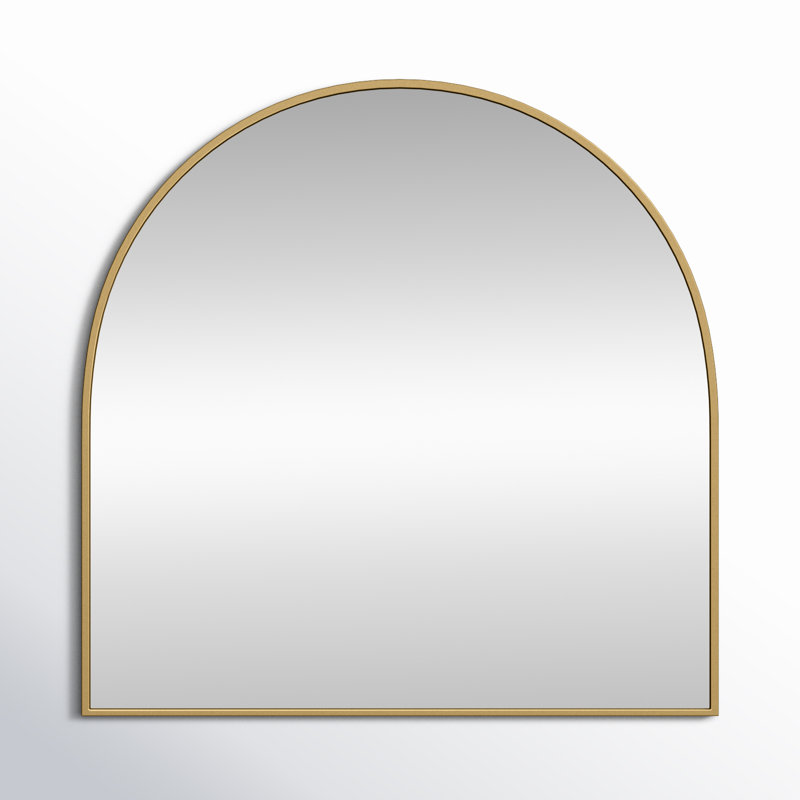 Sabine Metal Arch Wall Mirror, Brass, 36" x 36"
