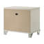 Table de chevet 2 tiroirs blanc perle