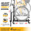 Support à vélo réglable vertical Aage, rangement intérieur peu encombrant-570920695