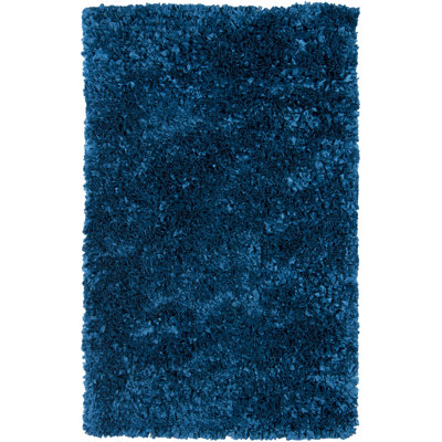 Tapis bleu à poils longs Arrisson