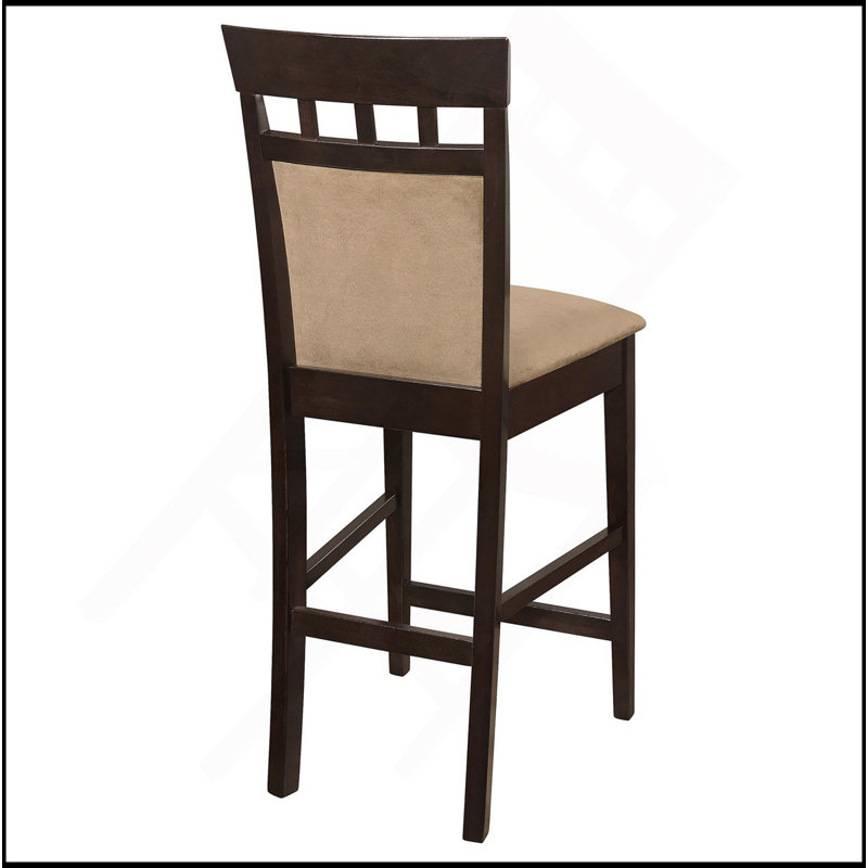 Tabourets à hauteur de comptoir beige et cappuccino (ensemble de 2)