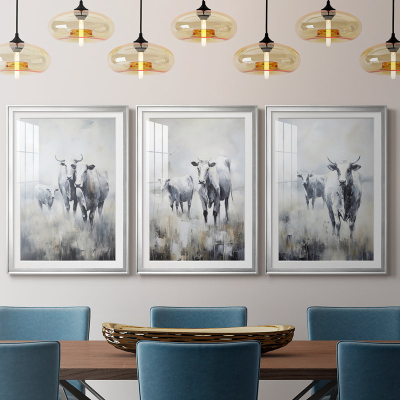 ANIMALS Series CCLX - Impression encadrée sur mesure de qualité supérieure - 3 pièces, H 21 po x l 30 po