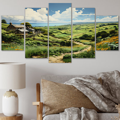 Ireland Emerald Isle This III - Ireland Wall Art Living Room - 5 panneaux