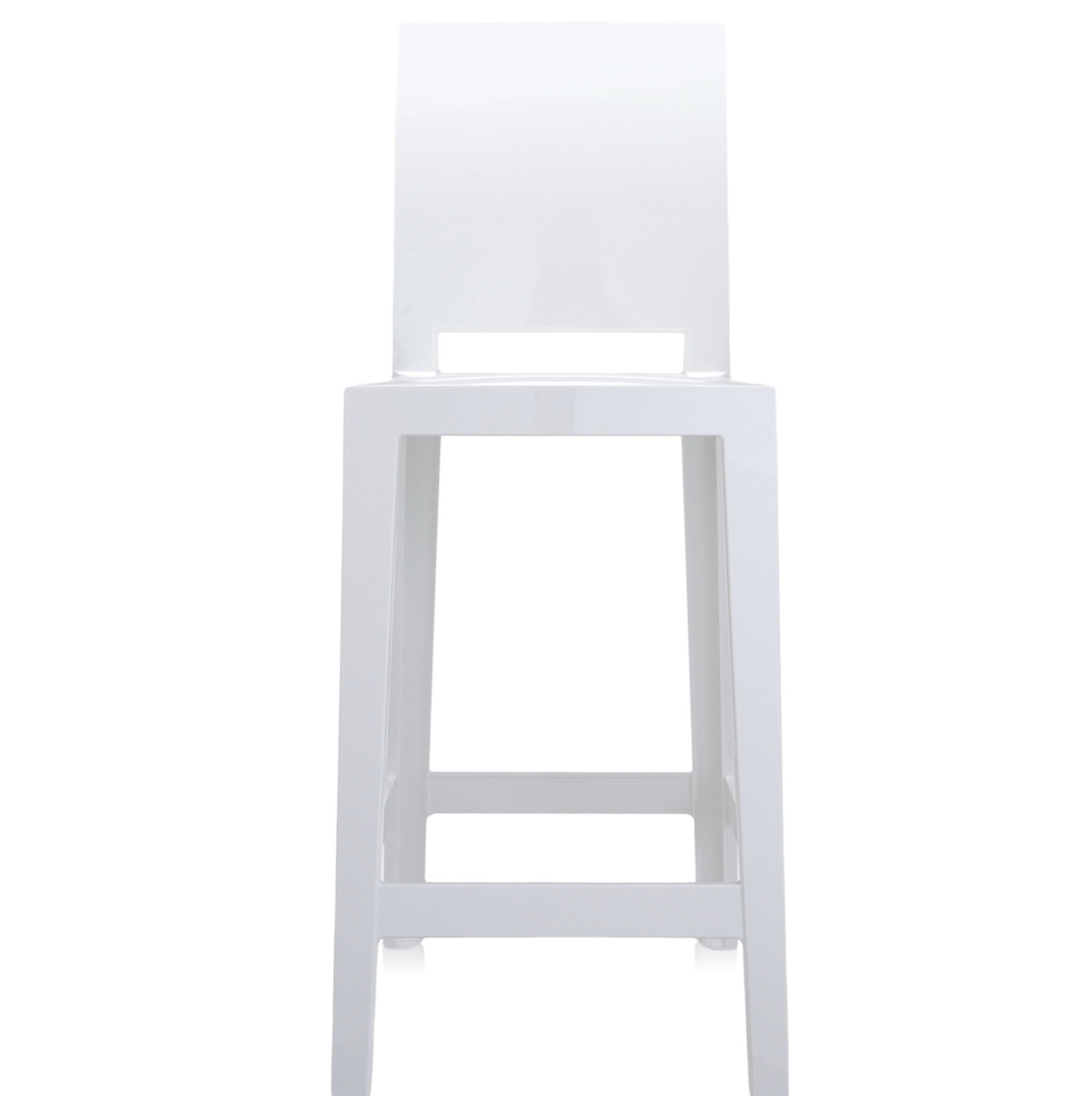 One More Outdoor Bar Stool, Counter, Glossy White