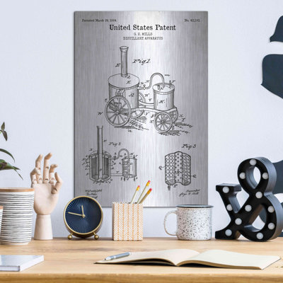 " Distillery Apparatus Blueprint Patent White " by Patents