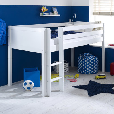 Valorie European Single (90 x 200cm) Mid Sleeper Loft Bed Bed