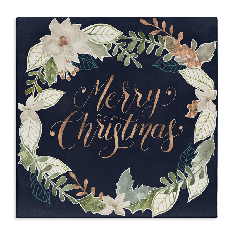 Art mural sur toile Traditional Christmas Wreath par Grace Popp, H 24 po x l 24 po