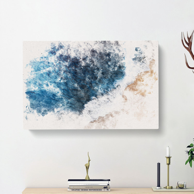 Waves On The Beach In Bali - Wrapped Canvas Print, 40cm H x 60cm W x 3cm D