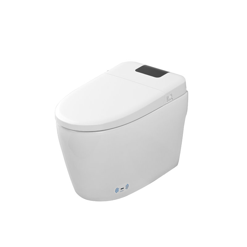 Bidet de toilette intelligent avec siège chauffant, affichage à DEL, buse autonettoyante, fonction de séchage à l'air chaud en céramique pré-humide