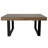 Rectangle Extendable Dining Table For 6-10 People Aged Effect Wood And Black 160-200 Cm