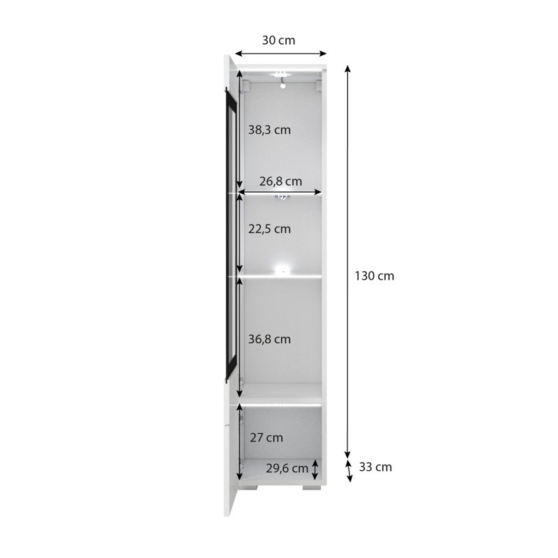 Tarcia Storage Cabinet, Black