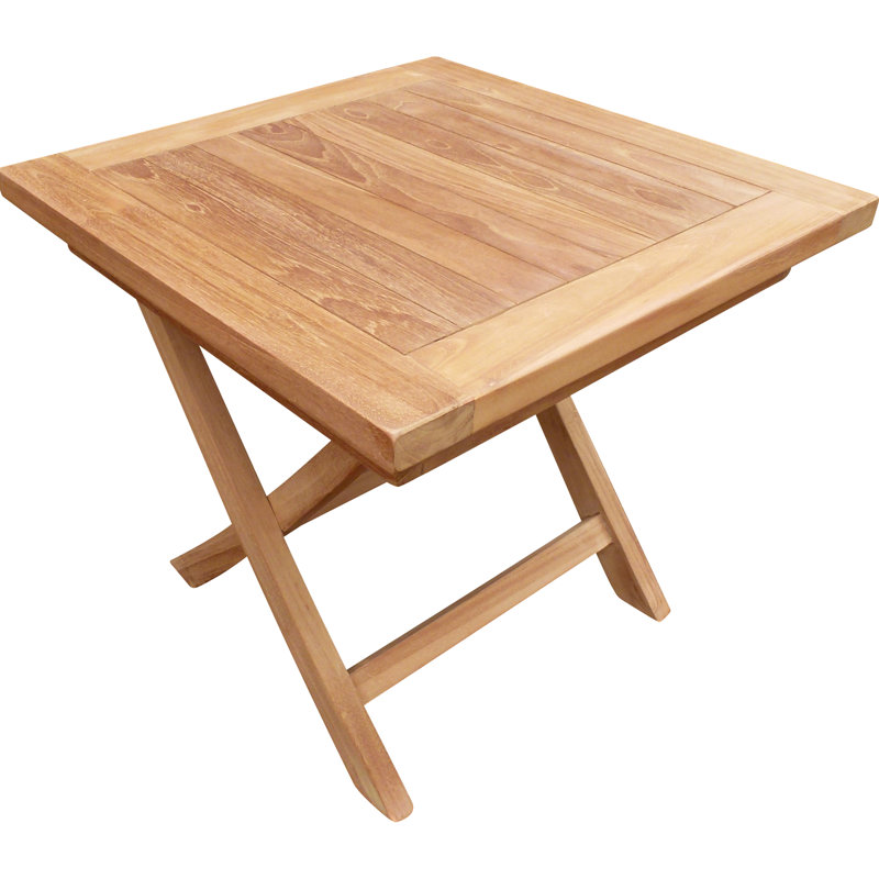 Costanzo Square Teak Outdoor Folding Side Table
