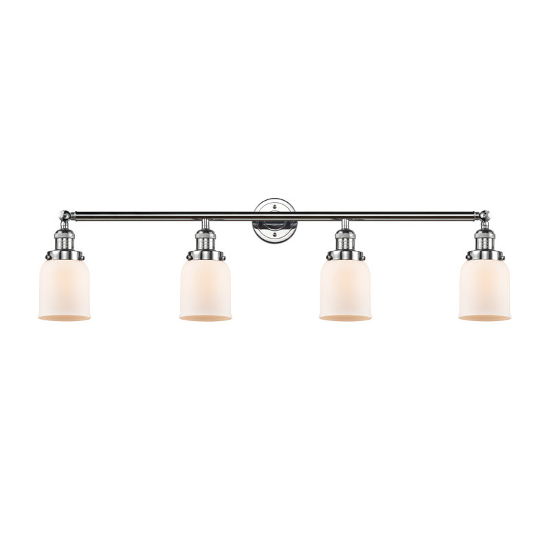 Bell - Éclairage pour meuble-lavabo 4 lumières 42 po, Blanc mat, Incandescent, Chrome poli