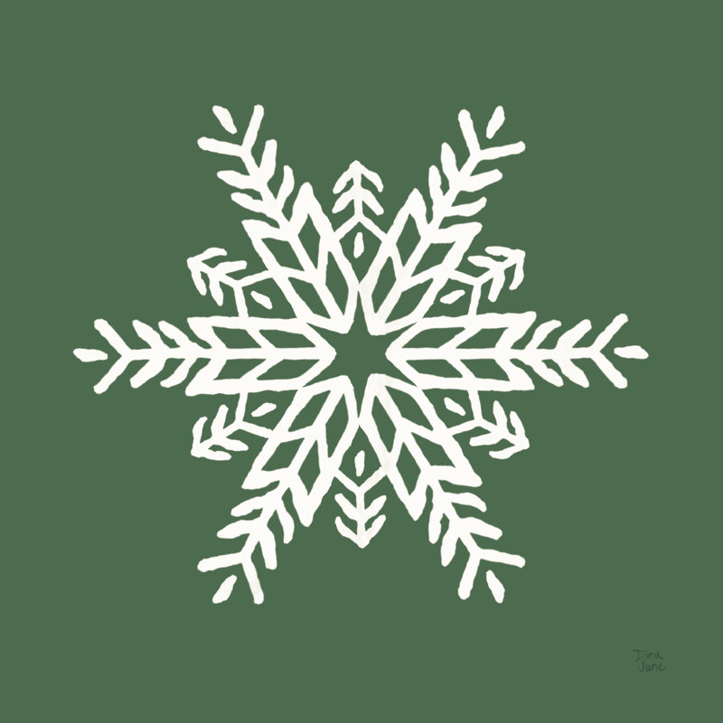 Flocon de neige Holiday Ride I, H 12 po x l 12 po, Non, Toile tendue