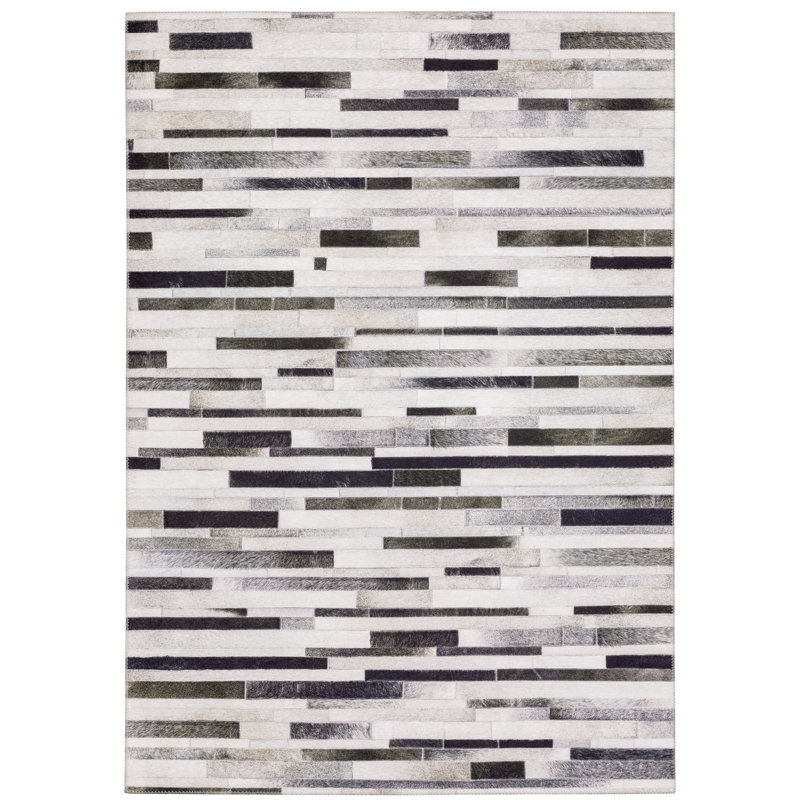 Tapis gris / gris anthracite Kesan, Rectangle 8 pi 9 po x 12 pi