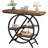 Stylish Industrial 4-Tier Entryway Console Table With Geometric Circle Metal Frame And Storage Shelves For Modern Homes