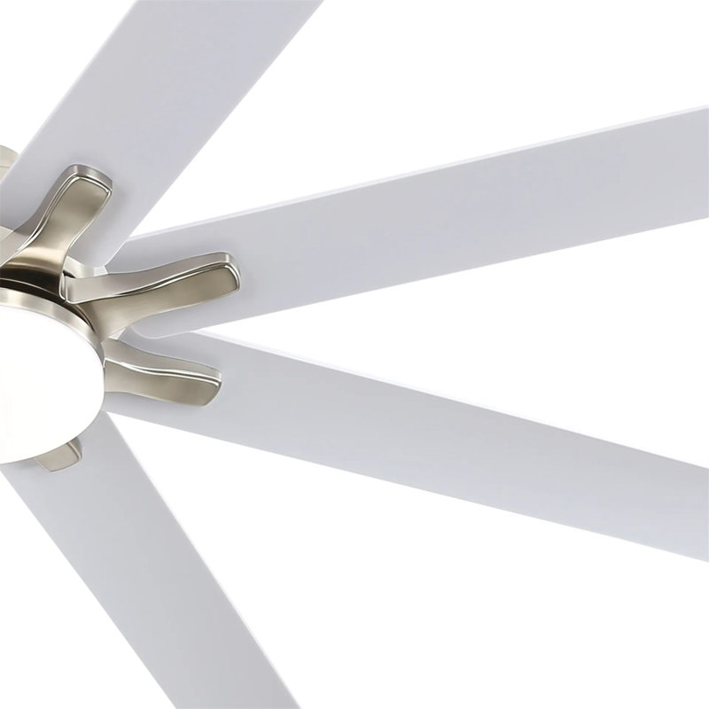 66 Inch Large Ceiling Fan With Dimmable Led Light 8 ABS Blades Smart Remote Control Reversible DC Motor For Living Room
