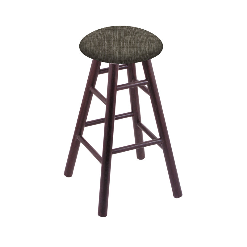 Tabouret tournant 36", Chêne cerisier foncé, Calice graphique